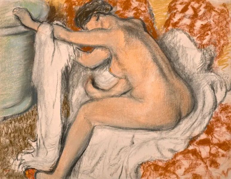 A pintura a Saída do Banho de 1884 de Edgar Degas - crédito Aveda Divulgação